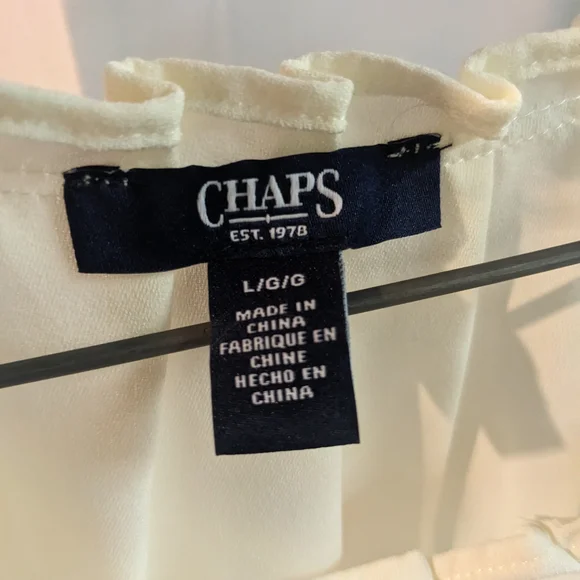 Chaps Cap-sleeve Ruffled Blouse - Picture 4 of 4